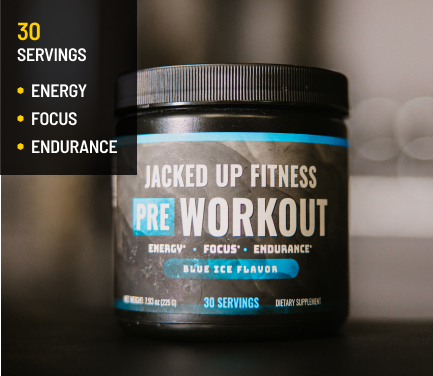 Jacked Up Pre-Workout Supplement, Blue Ice