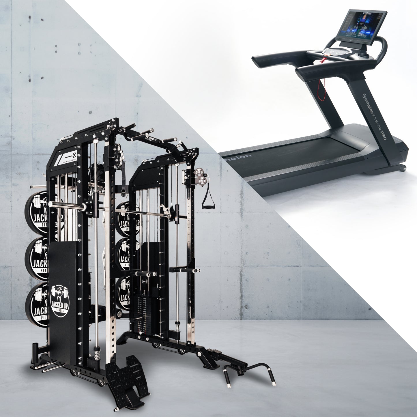 Power Rack PRO + Echelon Stride 9s Treadmill