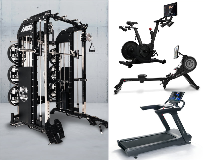 Power Rack PRO + Echelon Rower, Bike & Treadmill